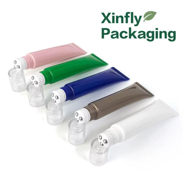 10ml 15ml 20ml 20g Empty Cosmetic Eye Cream Roll On Tubes Plastic Soft Squeeze Tube with Roller Ball Applicator