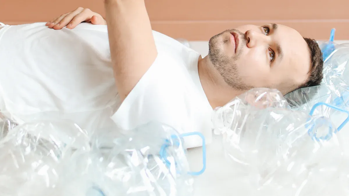 Recyclable HDPE cosmetic tubes for creams and lotions