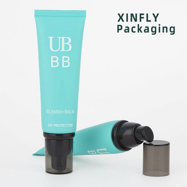 50ml refillable airless pump cosmetic tube for sunblock and liquid foundation