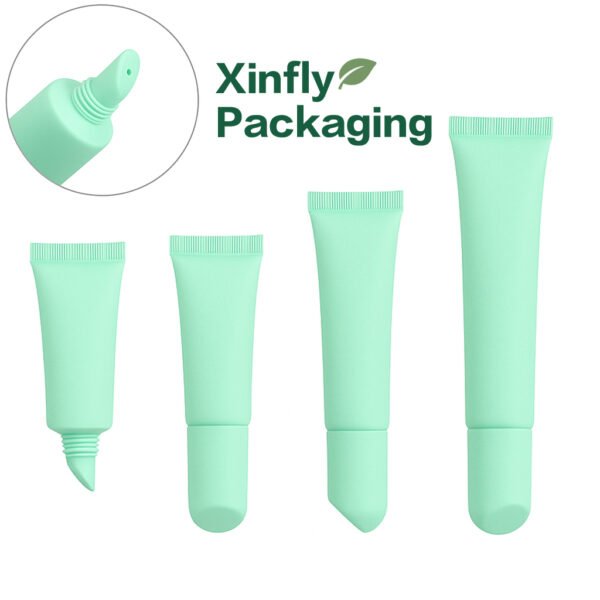Empty cosmetic packaging tube for lip gloss