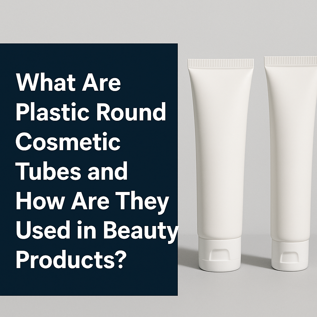 What are plastic round cosmetic tubes and how are they used in beauty products