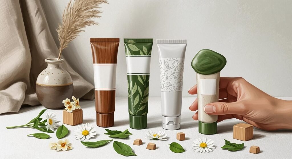 OEM/ODM Custom Cosmetic Tubes for eco-friendly beauty packaging
OEM/ODM Custom Cosmetic Tubes for eco-friendly beauty packaging
You can help the planet by using OEM custom cosmetic tubes for your beauty brand. These tubes are made from recycled materials and use mono-material designs. This helps you make less pollution and makes recycling easier for your customers. Many people now care about being eco-friendly. Here are some facts:Consumer Behavior Regarding Sustainable PackagingPercentageMore likely to purchase from brands with sustainable packaging90%Selected products with sustainable packaging in last 6 months54%Willing to pay premium for recyclable packaging43%Interested in refillable packaging80%Bar chart comparing consumer and industry statistics on sustainable beauty packaging
OEM solutions let you pick the materials, shapes, and finishes you want. This helps your brand and supports your green goals. One-stop OEM services make everything easy. You can spend more time on new ideas.OEM/ODM Tube Solutions
OEM vs ODM Explained
You can pick OEM or ODM to make cosmetic tubes. These two choices help your products look special. Companies like Luxetubes and Qiaoneng Packaging use both ways to help beauty brands.Here is a table that shows how OEM and ODM are different:AspectOEM (Original Equipment Manufacturing)ODM (Original Design Manufacturing)DefinitionYou give the specs and formula for makingManufacturer gives formula, design, and developmentBrand ControlYou control all parts, like ingredients and designYou control branding and small changesProduct DevelopmentYou lead how the product is madeManufacturer leads how the product is madeCost StructureYou pay more for custom formulas and packagingYou pay less for standard formulas and custom brandingQuality AssuranceYou set the quality rulesManufacturer keeps quality rules during productionProduction TimelineCustom work takes longer to finishReady-made options are faster to sellOEM lets you choose every part, like tube material and formula. ODM lets you pick from ready-made choices and add your brand’s style. Both ways help you make products that fit your ideas.Role in Custom Packaging
OEM and ODM services help you make packaging that is special. These choices let you design tubes that match your brand’s look and needs. Experts help you at every step.Here are some ways OEM and ODM services help you:AspectDescriptionHigh-quality productionYou get good production for your beauty brand.Advanced R&DExperts help you make new packaging ideas.Skilled talentProfessionals make sure things are done well.Global sourcingYou can use materials from many places.Customer serviceYou get help during the packaging process.Technical supportYou get help with packaging problems.Packaging engineeringThe design and use of your tubes are important.Formulation developmentYou can make the cosmetic products to go inside.Compliance testingYour packaging follows the rules and standards.You save time and money because the steps are easy. You can focus on your brand while experts do the hard work.Supporting Brand Identity
You want your packaging to show what your brand means. OEM and ODM providers help you by giving custom choices. You can pick designs, colors, and finishes that fit your brand.Custom designs made for your brand.Many materials for packaging choices.Good printing to make your tubes look nice.Strong quality checks to keep products good.Special solutions to help you stand out.Help from start to finish, from design to making.Better speed and cost savings for your brand.Good packaging helps people notice your brand. It shows what you care about and connects with buyers. You can use packaging to share your story and build trust.Tip: When you work with OEM and ODM partners, you get more than just a tube. You get a full solution that helps your brand and helps you grow in a busy market.Eco-Friendly Tube Materials
Eco-Friendly Tube Materials
Image Source: pexels
You can help the Earth by picking eco-friendly tube materials. These choices protect nature and show you care about the planet. Many brands now use new tubes that are better for the environment.Biodegradable Options
Biodegradable plastics break down much faster than normal plastics. You can pick tubes made from plant-based plastics, sugarcane, or wheat straw. These come from renewable sources and make less pollution. Some companies use crop leftovers or special microbes to make these plastics. Sugarcane tubes are strong and keep products safe. Wheat straw tubes use leftover straw, so they help cut down on waste.Here is a table with popular biodegradable materials and their features:Material TypeSourceKey FeaturesBio-based PlasticsPlant ResourcesRenewable, low-carbon emissionsAgricultural By-productsCrop WasteUses waste, reduces landfillMicrobial SynthesisBio-fermentationEco-friendly production processSugarcane-based PE TubesSugarcaneStrong, good barrier propertiesWheat Straw Composite TubesWheat StrawRenewable, reduces agricultural wasteTip: Biodegradable tubes break down in months or years. You help lower pollution and keep the environment clean.Recycled & Recyclable Tubes
You can pick tubes made from recycled plastics. These tubes use old plastic from everyday items. Using recycled tubes means you need less new plastic. Some brands use tubes with 30%–50% recycled content. These tubes are still strong and work well.Glass and aluminum tubes are also good for the planet. Glass is safe and can be recycled over and over. Aluminum is light and easy to recycle. Both help you make less waste.Here is a table with eco-friendly tube materials and their benefits:MaterialEnvironmental BenefitsBiodegradable PlasticsStrong, protective, breaks down fast, lowers pollutionGlassSafe, fully recyclable, lasts longer, looks fancyAluminumTough, light, easy to recycle, lowers footprintPost-Consumer Recycled PlasticsNeeds less new plastic, helps recycling, cuts down on wasteUsing tubes with 100% recycled content lowers your impact a lot. Simple tube designs use less material and save resources. They also cost less to ship.Sustainable Manufacturing
You can help the planet by choosing tubes made with smart methods. Many companies now make refillable tubes. Customers refill them, so you need less new packaging. Detachable caps and multi-cut tubes make it easy to reuse parts.Energy Efficiency
Manufacturers use thin and simple tubes to save energy. This lowers pollution and makes shipping easier. Picking tubes that use less energy helps the Earth.Waste Reduction
Many brands follow circular economy rules. You can recycle, refill, and reuse tubes. Some companies give rewards for returning used packaging. Compostable and recyclable tubes help you make less trash. Reverse tube packing uses waste like plastic and paper, making tubes stronger and saving resources.Note: When you pick eco-friendly materials and smart manufacturing, you show you care about the future. You help make the world better, one tube at a time.Tube Customization Options
Tube Customization Options
Image Source: pexels
Design Flexibility
You can make your cosmetic tubes look special with design flexibility. This means you get to pick how your tubes look and feel. You can choose colors, shapes, and finishes that fit your brand. High-resolution printing lets you show your logo and art clearly. Embossing gives your tubes a bumpy feel, so people can notice them easily. You can also pick finishes like matte, shiny, or metallic.Custom designs make your brand stand out from others.Printing and embossing help your tubes get noticed.Aluminum tubes can be recycled, so you help the planet.When you use design flexibility, you show what your brand is about. You also help the Earth by picking materials that are easy to recycle.Tip: Good design choices can bring in more customers and show you care about the environment.Branding & Finishes
Branding and finishes let you tell your story with your packaging. You can use your tubes to share where your products come from or talk about good practices. Many brands use local ideas and styles to show their history. Some brands work with artists or influencers for special designs. You can show things like vegan formulas or zero-waste goals right on the tube.You can use packaging to share your brand’s story and values.Local styles and working with artists make your tubes special.You can show your values, like vegan or zero-waste, on the tube.Mono-material packaging makes recycling simple.Customers can recycle the whole tube without sorting.This helps cut down on waste and supports a circular economy.Mono-material tubes are good for the planet. They use less new stuff and make recycling easy. This helps old tubes become new ones. You save resources and help nature.Note: Smart branding and finishes help you connect with buyers and support green goals.Sizes & Shapes
You can pick from many sizes and shapes for your cosmetic tubes. This helps you match your packaging to different products and what people need. Big tubes are good for things people use every day, so they refill less. Small travel tubes are great for people who are busy or travel a lot. They fit in bags and are easy to carry.Tube SizeProduct Use CaseUser Experience EnhancementLarger TubesDaily-use itemsFewer refills, easy for regular useTravel-size TubesOn-the-go consumersPortable, handy, fits in small placesYou can use different tube shapes for skincare, haircare, and makeup. Each shape works best for certain products and textures. Tube caps, like flip-tops or pumps, make products simple to use. These features also help people remember your brand.Skincare tubesHaircare tubesMakeup tubesTubes for different productsSmart design makes your products easy to use and helps your brand get noticed. You give customers a better time and help the planet too.Tip: Picking the right size and shape helps you meet what customers want and cut down on waste.Functional Innovations
You can make cosmetic tubes better by adding new features. These features help customers and are good for the Earth. Many brands use smart designs to make tubes easy to use, refill, and recycle.Modern tubes do more than just hold products. Some tubes have ball heads for smooth use. Others have brushes or sponge tips. These help people put on eye cream, lip gloss, or concealer easily. Some tubes have airless pumps. Airless pumps keep products fresh and stop waste. Twist-up tubes and click pens help people use the right amount.Refillable packaging is very popular now. You can pick tubes that let people refill them. This means less trash and saves materials. Some brands have refillable lip liners with parts you can change. Others use special parts for lipstick refills. Refillable bottles made from recycled glass are also common. People can use these bottles many times.Here is a table with new ideas for cosmetic tube design:Innovation TypeDescriptionDateRefillable PackagingPatent for refillable cosmetic packaging device.Sep 2021Refillable PackagingMaya collection with detachable lipstick refill mechanism.Mar 2023Refillable BottlesBottles made from 20% recycled glass, designed for reuse and recycling.Apr 2023Refillable Lip LinerLip liner with exchangeable cartridges to reduce waste.Nov 2023Dissolvable PackagingSoap-based bottle that turns into soap after use, promoting zero waste.N/ANaked PackagingMascara without traditional plastic packaging for a simple user experience.May 2023Carbon-negative PackagingTubes with 93% recycled polyethylene content for sustainability.Aug 2022Carbon-negative BrushesMascara brushes made of 65% post-consumer recycled material.Mar 2023PCR Cosmetic TubeCosmetic tube with 60% post-consumer recycled content, fully recyclable.May 2023Some tubes use dissolvable packaging. These tubes break down after use and leave no trash. Some brands use naked packaging. This means there is no extra plastic or wrapping. It makes products simple and better for nature.Tip: Adding smart features to your tubes helps customers enjoy them more. It also shows your brand cares about the planet.Special features make your tubes different from others. You can use easy applicators, refillable designs, and recyclable materials. These choices help you earn trust and support a green future.You can match smart features to each product. Lip gloss tubes can have soft tips. Eye cream tubes may have cool metal ends. Haircare tubes can have pumps for easy use. Each feature helps people use your products better.Smart features help you meet what customers want and protect the Earth. You can pick designs that make your brand special and eco-friendly.OEM/ODM Packaging Benefits
Cost & Scalability
You can save money and grow your beauty brand faster with OEM/ODM packaging. You do not need to buy machines or build a factory. Your partner makes the tubes for you. This means you can spend more money on ads and building your brand. You can also make new products quickly because your partner does the work.When you let OEM/ODM partners make your products, you can focus on ads and talking to customers online. You do not have to spend a lot of money on machines. You can sell new products faster. This helps you grow your brand. You can try new ideas, test small batches, or make special items for holidays. Your partner can make a few tubes or a lot, depending on what you need. This helps you keep up with new trends in beauty.You can change your plans fast if you see something new is popular. If you want to make a small batch for a test or a big batch for a new launch, your partner can help. This makes it easy to stay ahead in the beauty world.Environmental Impact
Switching to eco-friendly cosmetic tubes with OEM/ODM helps the planet. You can pick materials that are better for nature, like recycled plastic or biodegradable tubes. Many people care about how products hurt the Earth. You can give them what they want and follow new rules about packaging.A study by Nielsen says 73% of people want to change how they buy things to help the Earth.Governments are making new rules about plastic. The EU wants more recycling and less waste.You show your customers you care about the planet. You also get ready for new laws. Using less plastic and more recycled stuff helps cut down on trash and pollution.Quality & Supply Chain
You can trust OEM/ODM partners to make good cosmetic tubes. These companies check quality at every step. They follow rules from around the world. They test everything, from the start to the end.Topfeel won a big award for quality and trust. This means they do a good job.Their system is checked by the country, so you know it is safe.They follow world rules for picking materials and testing products. This keeps your products safe and strong.You always get your packaging on time. You do not have to worry about late orders. Your customers get safe and good products every time. This helps people trust your brand and helps your business grow.Choosing an OEM/ODM Partner
Certifications & Compliance
You need to check for certifications before picking a partner. These show your OEM/ODM partner follows safety and quality rules. When you see these, you know your products are safe. They are also ready for sale in other countries.Certification/StandardPurpose/ImportanceISO 9001Quality Management SystemISO 22716Cosmetics GMP, ensures product safety and traceabilityFDA RegistrationMandatory for U.S. market, ensures ingredient safety and labelingEU Cosmetics RegulationRequired for European market access, includes CPNP registrationOrganic/Cruelty-FreeImportant for marketing claims in specific marketsRegional CertificationsCompliance with local regulations in various countries (e.g., China, Japan, Korea)You should also ask for a Certificate of Analysis and MSDS/SDS. These papers show your tubes are safe and meet the rules. Good partners let you see their test results and reports. This helps you trust how they work.Tip: Always ask for proof of safety and certifications. This keeps your brand and customers safe.Material Sourcing
You want your cosmetic tubes to be good for the Earth. It is important to know where the materials come from. If your partner tells you, it means they care about nature. Many people want products made with safe and green materials now.Pick partners who use recycled or renewable materials.Find companies that support refillable and mono-material tubes.Ask how they pick their suppliers.Sustainability is changing how packaging is made. You can help by choosing partners who care about the planet. When you know where materials come from, you can tell your customers. This makes people trust your brand and shows you care about the Earth.Note: When you share where your materials come from, your brand stands out. Customers feel happy buying products that help nature.Production Capabilities
You need to check if your partner can make good eco-friendly tubes. Some partners use up to 50% recycled materials. This means less new plastic is needed and helps the planet.CapabilityDescriptionSustainable MaterialsTubes made with up to 50% post-consumer recycled materialsMono-Material ConstructionSingle-material tubes that are easier to recycleWater-Based InksPrinting with water-based inks to reduce harmful emissionsLook for a team that checks quality at every step. These teams make sure your tubes are always good. Partners who care about quality help you avoid problems and keep customers happy.Ask if they have experience making eco-friendly tubes.Check if they use new technology for better results.Make sure they can handle both small and big orders.Tip: Good production skills mean you get safe, green, and reliable packaging every time.Sustainability Record
You want your beauty brand to help the Earth. You should check if your OEM/ODM partner is eco-friendly. This helps you make sure your packaging matches your green goals. A good sustainability record means your partner cares about nature and uses safe ways to make things.Here are signs that show a partner is eco-friendly: They use materials that are good for the planet, like recyclable or biodegradable plastics. They have mono-material tubes that are simple to recycle. They swap out microplastics for natural choices. They give clear proof of their green actions.You can ask your partner for reports about their green work. These reports can show how they save energy, cut down on waste, and use safe materials. You can also ask for proof that they recycle or have plans to make less trash. Some partners tell you how much recycled stuff they use in their tubes. Others show how they make less pollution when making products.A good partner will have papers that prove they follow green rules. These can be things like ISO 14001 or other eco-labels. You can ask to see these papers. This helps you trust what they say.Here is a table to help you check if a partner is eco-friendly:Sustainability FactorWhat to Look ForWhy It MattersEco-Friendly MaterialsUse of recyclable, biodegradable, or renewable materialsLowers pollution and wasteMono-Material PackagingTubes made from one material for easy recyclingSupports circular economyMicroplastic ReplacementUse of natural or plant-based alternativesReduces harm to oceans and wildlifeCertificationsISO 14001, eco-labels, or regional green standardsShows real commitment to sustainabilityTransparencyClear reports on sourcing, recycling, and waste reductionBuilds trust with your brand and customersGreen Manufacturing PracticesEnergy-saving, low-emission, and waste-reducing production methodsLessens environmental impactYou can also visit your partner’s factory or ask for a video tour. This lets you see their green actions for yourself. You can ask questions about how they handle trash or save energy. A partner with a strong record will answer your questions and show proof.Xinfly Packaging is a good example of a partner with a strong record. They use recycled materials and have mono-material tubes. They also share their green papers and reports. You can trust partners like Xinfly to help your brand stay green.Tip: Always check your partner’s green actions before you work together. This helps you keep your promise to protect the Earth and build trust with your customers.Real-World Examples
Xinfly Packaging Solutions
You can see how Xinfly Packaging leads in eco-friendly cosmetic tubes. Xinfly uses wheat straw to make tubes that are better for the planet. You get high-quality packaging that you can recycle. Xinfly also helps your brand grow by offering solutions that work for both small and large orders. Here is a table that shows what makes Xinfly Packaging stand out:FeatureDescriptionSustainable MaterialsUse of wheat straw for eco-friendly cosmetic tubes.Premium QualityEngineering of high-quality, recyclable solutions for cosmetic brands.ScalabilitySolutions designed to be scalable for modern cosmetic brands.You can trust Xinfly to help your brand meet green goals. Their tubes look good and help you protect the environment.Leading Brand Successes
Many brands now use OEM and ODM partners to make their packaging better for the Earth. For example, a natural skincare brand worked with an ODM that knows about organic formulas and green packaging. This team helped the brand create a full line of eco-friendly products. You can see how working with experts makes it easier to reach your green goals.Companies like Meyers also show how you can use new ideas to help the planet. Meyers uses eco-friendly materials and smart ways to make packaging. They use carbon-free electricity and make sure nothing goes to the landfill. When you work with partners like these, you get packaging that is good for your brand and the Earth.You can also see how brands use refillable tubes and simple designs. These choices make recycling easy and cut down on waste. Brands that use these ideas often get more customers who care about the planet.Lessons from the Industry
You can learn a lot from the way the beauty industry changes. The need for eco-friendly and refillable containers grew by 27% in 2024. This shows that more people want green packaging. OEM manufacturers now change their supply chains to keep up with what customers want. You can see how important it is to work with partners who can adapt.Here are some key lessons:You need to work with experts to use sustainable packaging.Brands that use new technology and green materials stand out.Working with partners who use zero waste and clean energy helps your brand stay ahead.You can use these lessons to make your beauty brand stronger and greener. When you choose the right partners, you help the planet and build trust with your customers.You can help your beauty brand be a leader in going green by picking OEM/ODM custom cosmetic tubes. These tubes can be recycled and use things like mono-materials, PCR plastics, bioplastics, and refillable systems.Sustainable Packaging OptionBenefitsMono-material PE tubesEasy to recyclePCR plasticUses less new plasticBioplasticsMade from plantsRefillable packaging systemsMakes less trashPick partners who have good certifications and share where materials come from.Try to use designs that you can refill or recycle.Teach your customers how to help the planet.Choose an OEM/ODM partner who cares about the Earth and helps your brand get noticed.